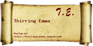 Thirring Emma névjegykártya