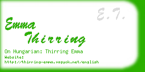 emma thirring business card